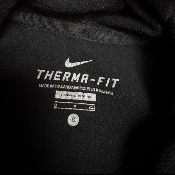 NIKE THERMAFIT Swoosh Activewear Black Hoodie Sweatshirt Womens Small - Picture 7 of 7